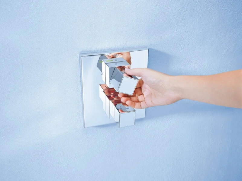 Смеситель для душа термостатический Grohe Grohtherm Cube 19959000, недорогие, прямоугольная форма - фото 5