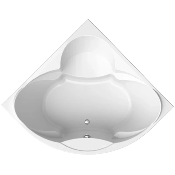 Акриловая ванна Радомир Филадельфия 1-01-2-0-1-042К, 168 х 168 см, каркас, фронтальный экран, сифон, слив-перелив автомат в комплекте, белая/хром - фото 2