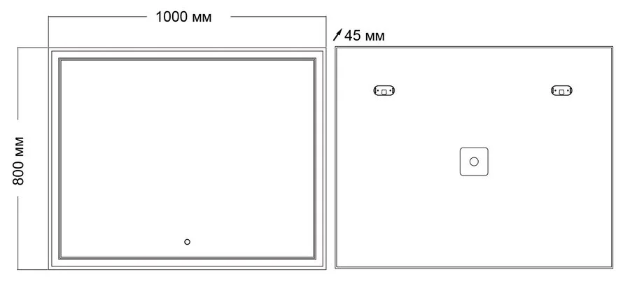 Зеркало с подсветкой Grossman Sirius 100 см прямоугольное - фото 2