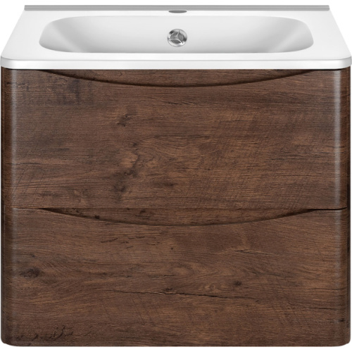 Тумба с раковиной подвесная Vincea Paola VMC-2P600 59,4 см с двумя выдвижными ящиками, моноблок - фото 5