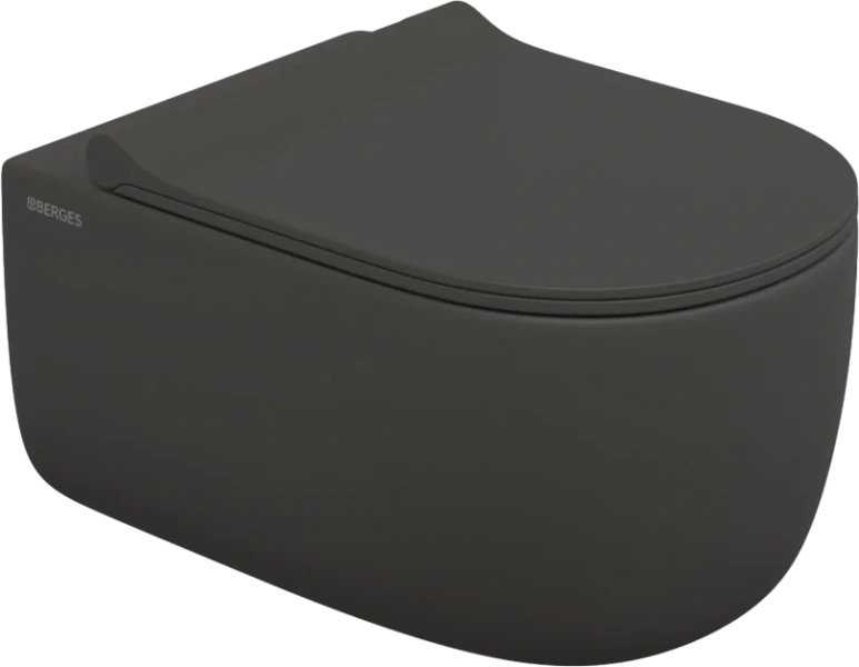 Унитаз подвесной BERGES Ego матовый антрацит - фото 1