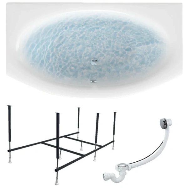 Ванна акриловая 1MarKa Nega 01нег1795кс2+, 170 x 95 см, цвет белый, без гидромассажа - фото 5