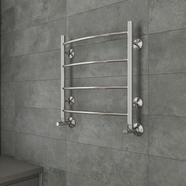 Полотенцесушитель водяной Terminus Классик П4 50х50 см из нержавеющей стали - фото 3