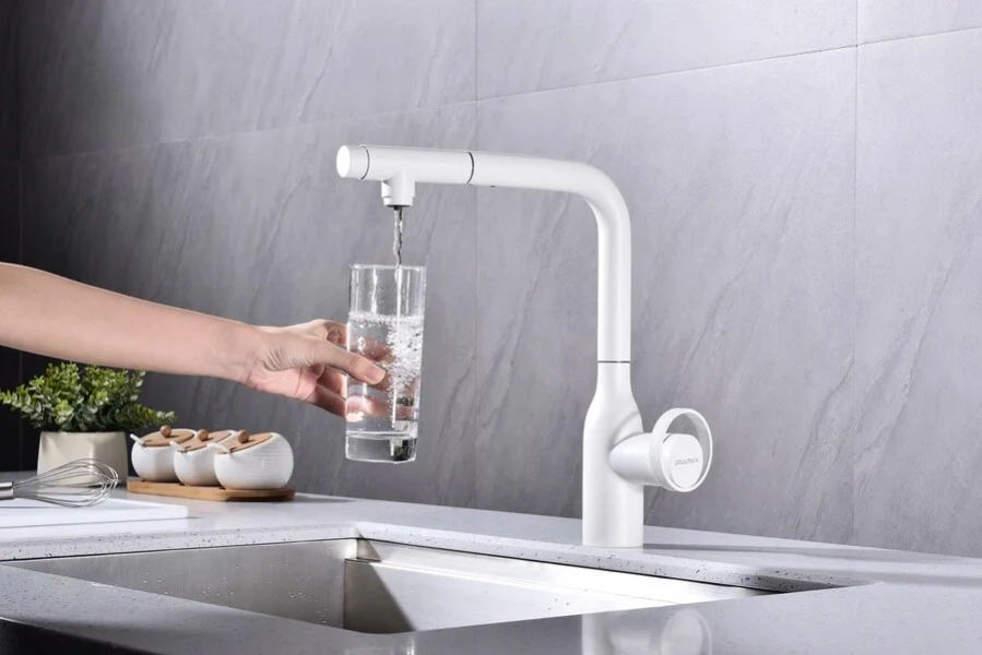 Смеситель для кухни Paulmark Urban белый матовый, однорычажные, двухрычажные - фото 8