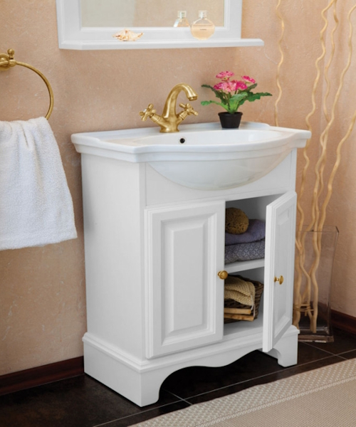Тумба под раковину, цвет белый матовый, фурнитура золото, La Beaute Michel index_1 - фото 3