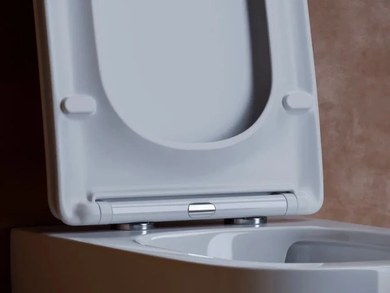 Унитаз подвесной Ceramica Nova Noel белый, недорогие, безободковые, сиденье с микролифтом , с антивсплеском - фото 6