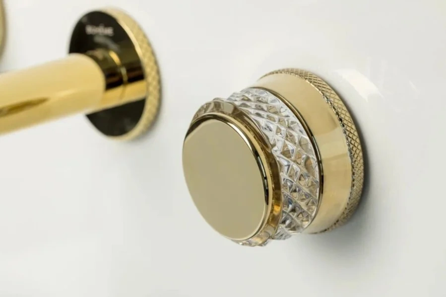 Смеситель для раковины Boheme Aura золото, скрытого монтажа, встраиваемые в стену - фото 6