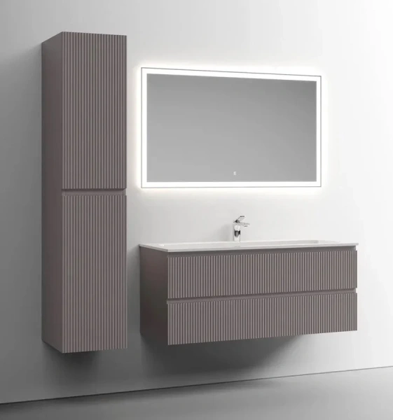 Тумба под раковину подвесная Sancos Snob T 120 см doha soft, серая - фото 7