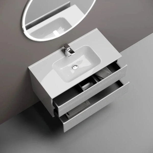 Тумба под раковину подвесная Sancos Snob T 90 см Bianco, 90 см - фото 6