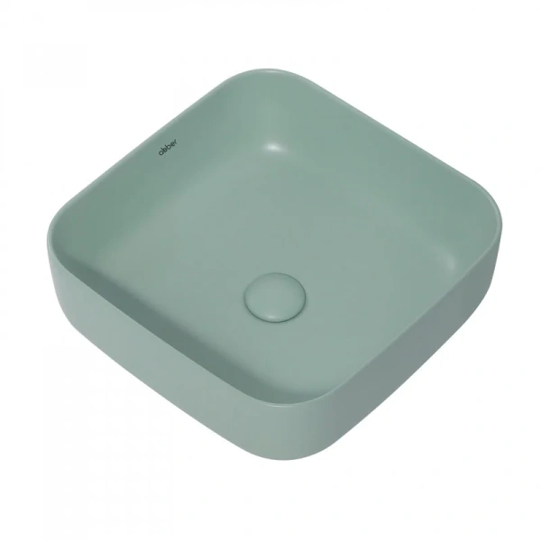 Раковина Abber Rechteck 38,5 см светло-зеленая матовая, маленькие, в форме чаши, квадратная - фото 5