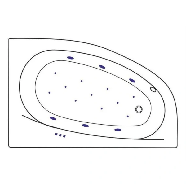 Ванна гидромассажная Excellent Kameleon Relax 170 x 110 см, правая, белый/бронза, WAEX.KMP17.RELAX.BR - фото 3