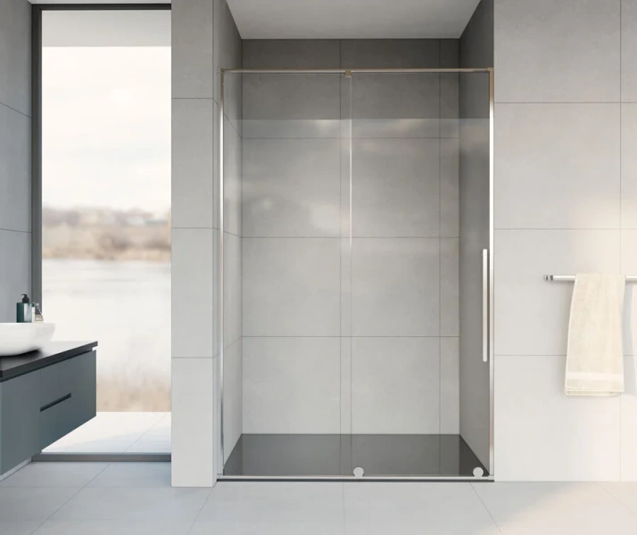 Душевая дверь в нишу Vincea Arno 140 см стекло прозрачное - фото 3