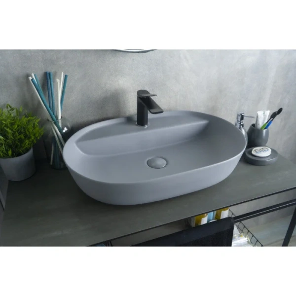 Раковина GID Lago Gm1346 61 см серая - фото 3