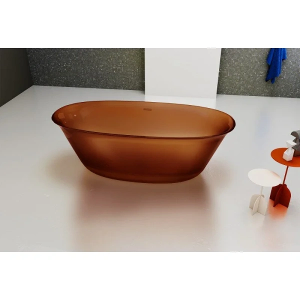 Ванна из полиэфирной смолы Abber Kristall 170x75 см коричневая, без гидромассажа, большие - фото 5