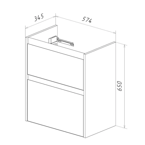 Тумба с раковиной Lemark Combi LM03C60T 60 см 2 ящика, в наличии, нет в наличии - фото 2