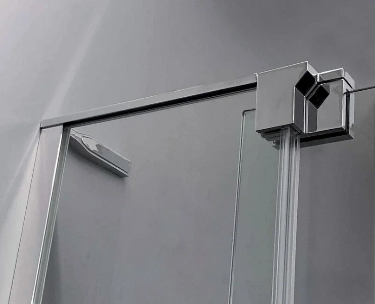 Душевой уголок Cezares Slider 90х80 см стекло прозрачное профиль хром, со средним поддоном - фото 9