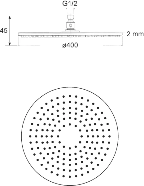 Верхний душ Migliore Rimini хром - фото 3
