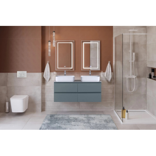 Тумба под раковину подвесная BelBagno Kraft 120 см голубой матовый - фото 3