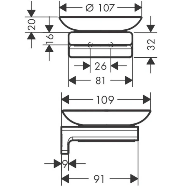 Мыльница Hansgrohe AddStoris полированное золото, современные, hi-tech - фото 2