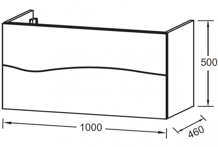Тумба с раковиной подвесная Jacob Delafon Sherwood EB1833RU 100 см с двумя ящиками, в наличии, по запросу - фото 2