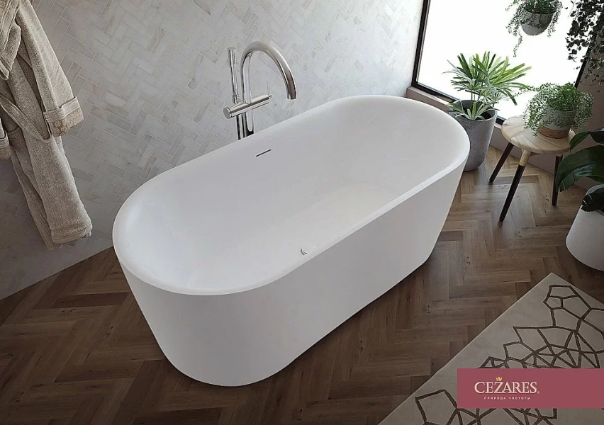 Ванна акриловая Cezares Metauro 180x80 см белая глянцевая - фото 2