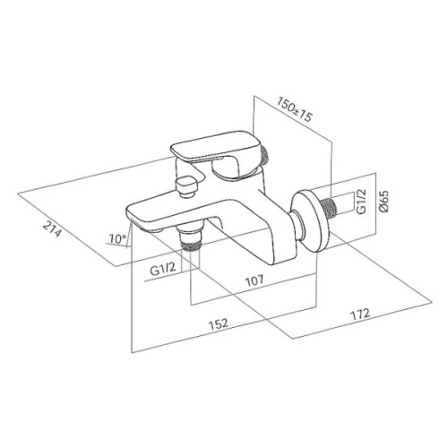 Смеситель для ванны AM.PM Spirit хром - фото 3