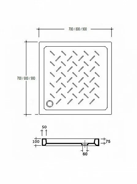 Душевой поддон RGW CER CR-077 70х70 см керамический - фото 2
