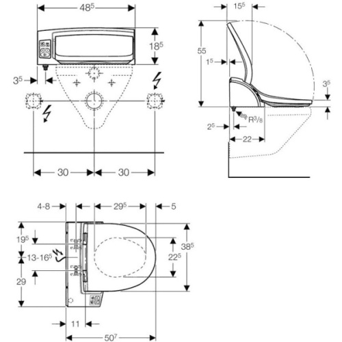 Крышка-биде Geberit AquClean 146.120.11.1 - фото 4