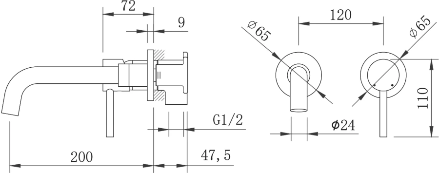 Смеситель для раковины BERGES Ventas 07601 с внутренней частью - фото 4