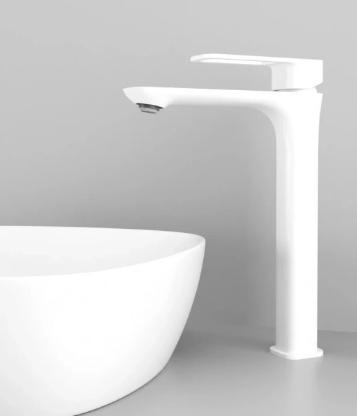 Смеситель для раковины IDDIS Slide белый матовый, высокие, недорогие - фото 5