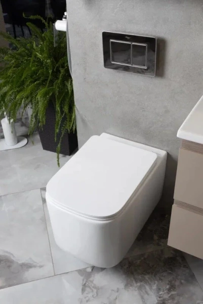 Унитаз подвесной Boheme Mane белый глянцевый, безободковые, сиденье с микролифтом , с антивсплеском - фото 5