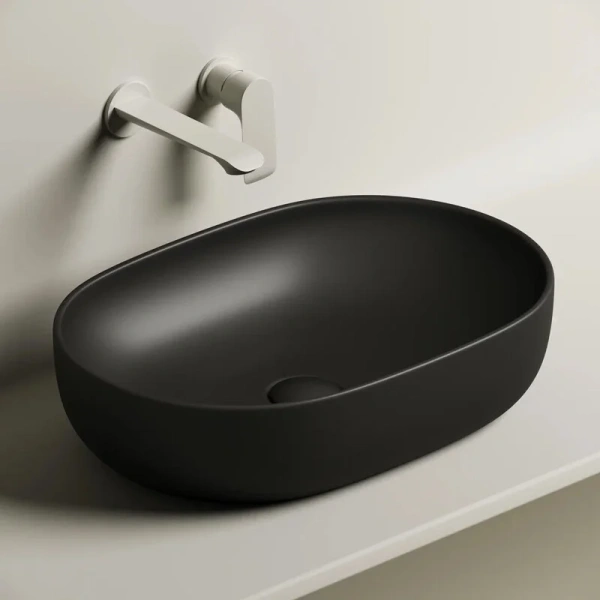 Раковина Ceramica Nova Element 60 см черная матовая, накладные (на столешницу), пристенные - фото 3
