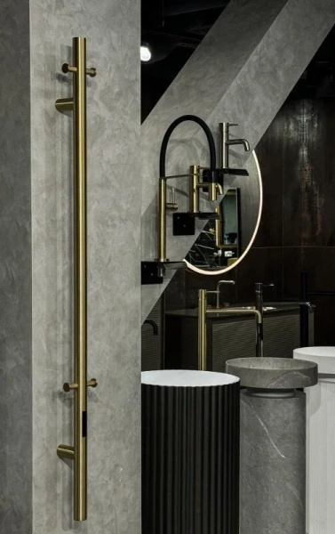 Полотенцесушитель электрический Boheme Uno 12x150 см золото матовое - фото 4