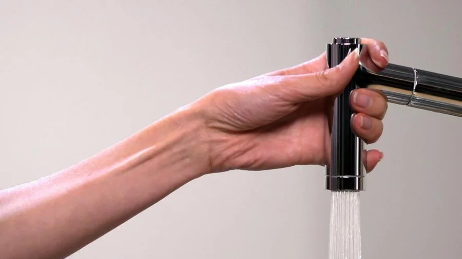 Смеситель для кухни Hansgrohe Metris сталь, высокие, округлая форма - фото 5