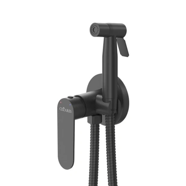 Гигиенический душ со смесителем Cezares Stylus черный матовый - фото 1