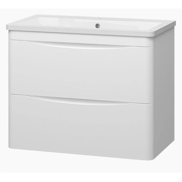 Тумба под раковину подвесная Misty Атлантик 80 см белая - фото 4