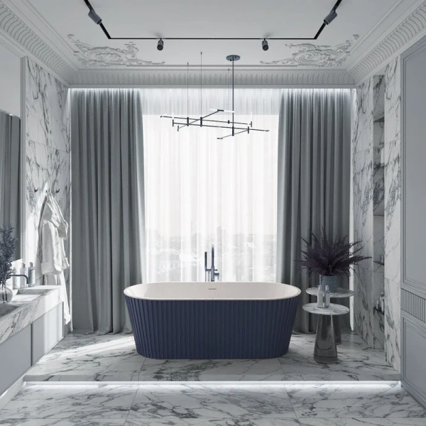 Ванна акриловая Corpa Nera Bonini CN130114, 170 х 80 см, синий матовый, другие - фото 8