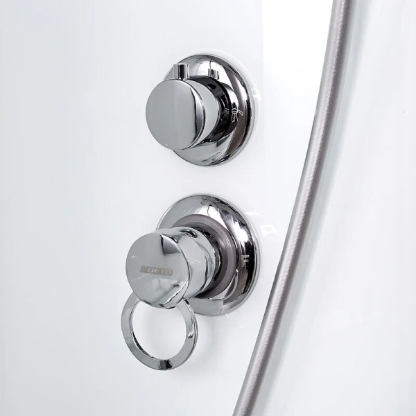 Душевая кабина Deto D 100х100 см с крышей, угловые, недорогие, для дачи, без гидромассажа, c тропическим душем, с крышей - фото 5