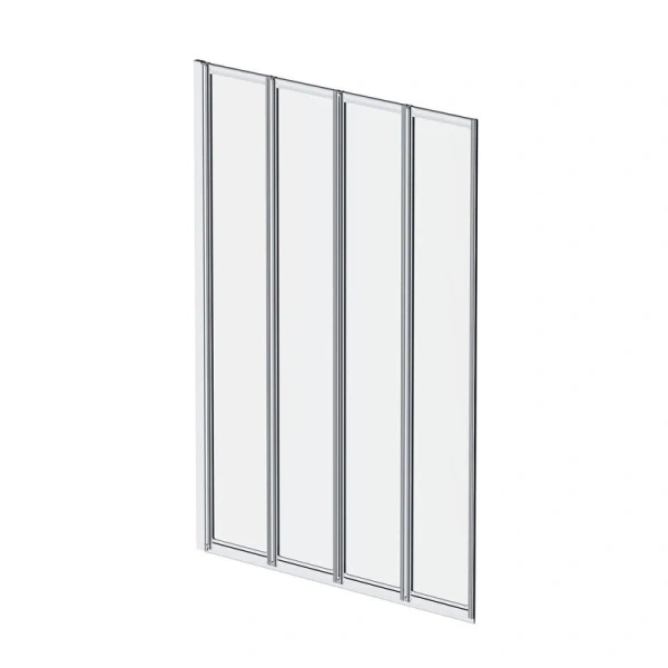 Шторка для ванны Am.Pm Like 100х140 см поворотно-складная, стекло прозрачное - фото 1
