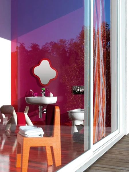 Раковина Laufen Florakids 45 см бело-красная, керамические - фото 7