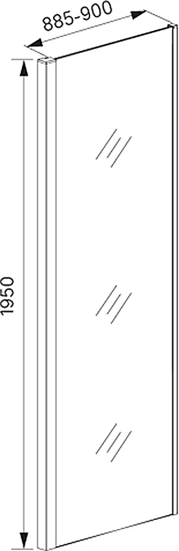 Душевая перегородка IDDIS Zodiac 90 см глянцевый алюминиевый профиль - фото 4
