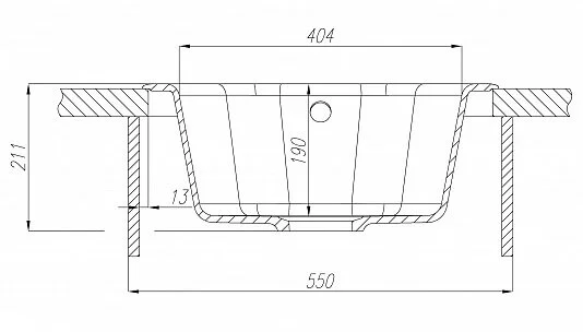 Мойка для кухни Акватон Мида 51 см жемчуг, из искусственного мрамора - фото 3