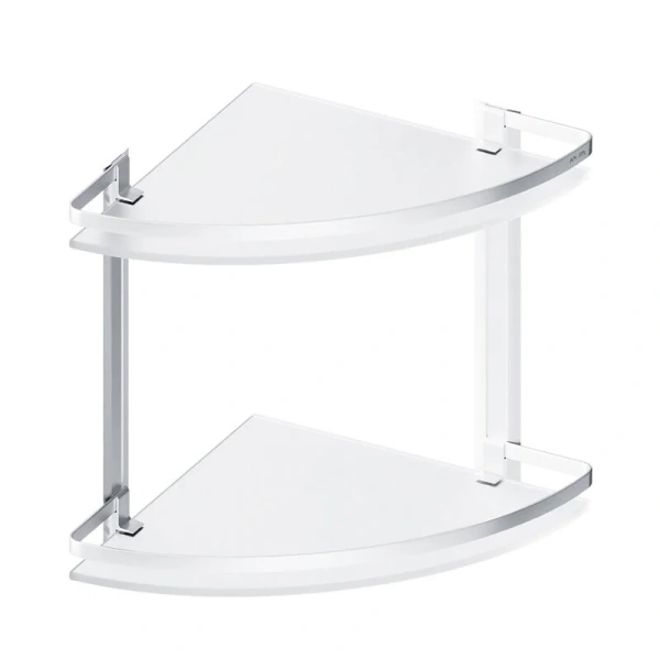 Полочка для ванной AM.PM Sense L двухуровневая угловая, хром - фото 1