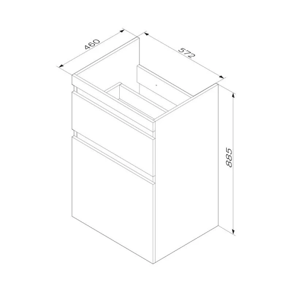 Тумба с раковиной напольная AM.PM X-Joy 60 см с двумя ящиками M85AFSX0602WG - фото 2