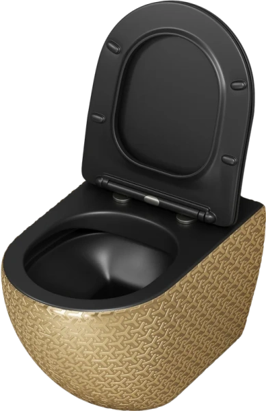 Унитаз подвесной Grossman Color золотой/черный, нет в наличии - фото 9