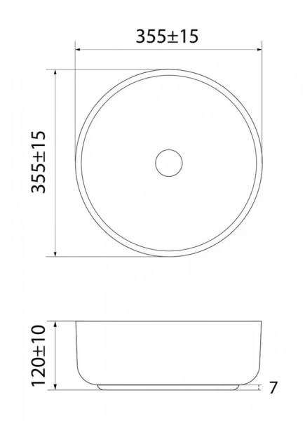 Раковина IDDIS Ray 35,5 см серая матовая, современные, hi-tech - фото 2