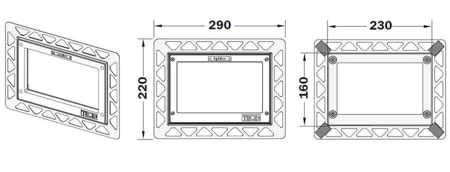 Монтажная рамка Tece TECEloop сатин - фото 2