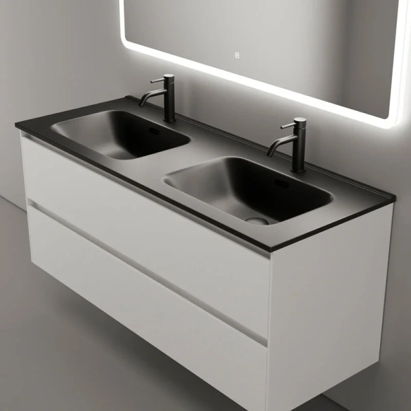 Тумба под раковину подвесная Sancos Cento 120 см белая, белая - фото 7