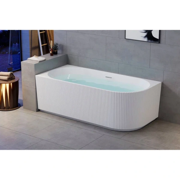 Ванна акриловая Royal Bath Nero RB710300L-CH/RB710300R-CH, 150 x 75 см, левая/правая, цвет белый, асимметричные - фото 5