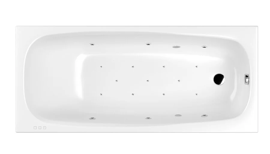 Ванна гидромассажная Whitecross Layla Relax, 180 х 80 см, увеличенная толщина акрила, усиленная армировка, белый/хром, 0102.180080.100.RELAX.CR - фото 1